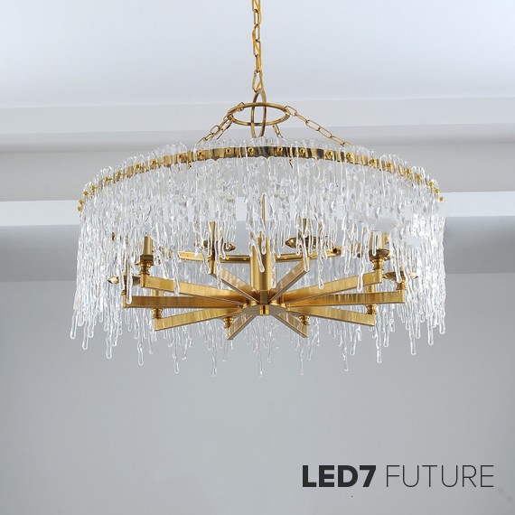 Ritz - Liquid Rain Circle Chandelier